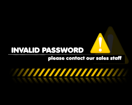 what is the meaning of invalid password
